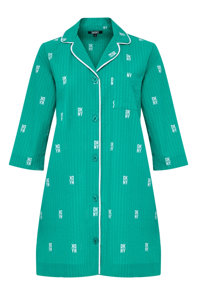 Женский короткий зелёный халат 5