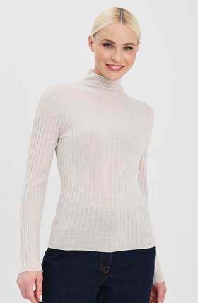 Женский белый шерстяной джемпер