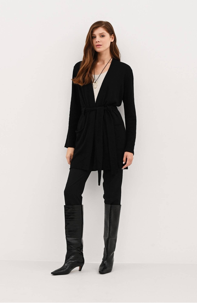 Женский черный кардиган 2