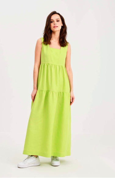 Длинное платье без рукавов из льна Giorgio Grati 048BI2640015 купить в интернет-магазине Bestelle фото 1