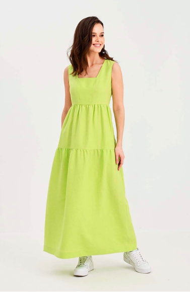 Длинное платье без рукавов из льна Giorgio Grati 048BI2640015 купить в интернет-магазине Bestelle фото 2