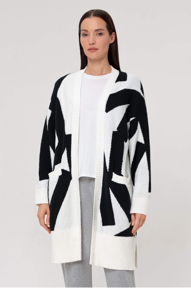 Женский чёрно-белый кардиган DKNY YI2022687 купить в интернет-магазине Bestelle фото 1