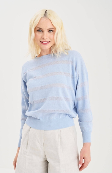 Женский голубой джемпер Peserico M99417F14.09181 купить в интернет-магазине Bestelle фото 2