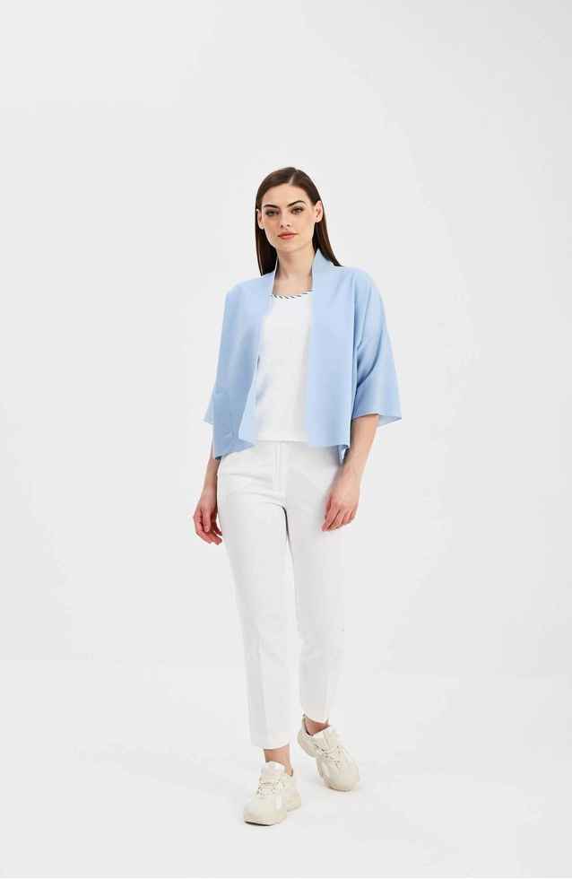 Женский голубой кардиган 2