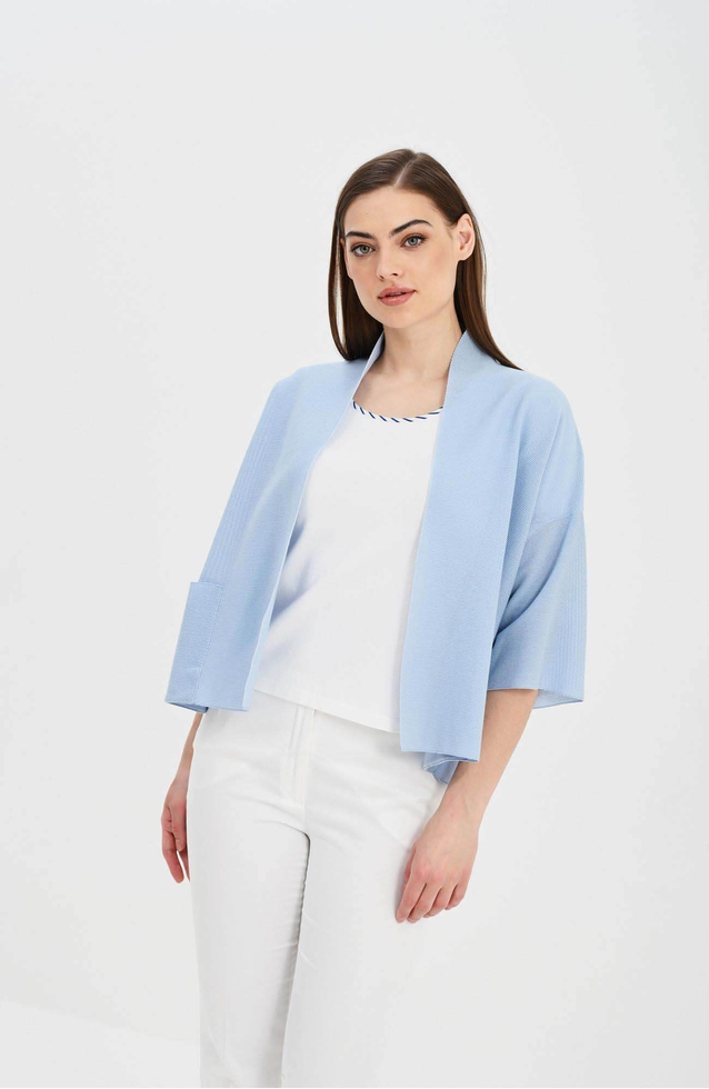 Женский голубой кардиган 3