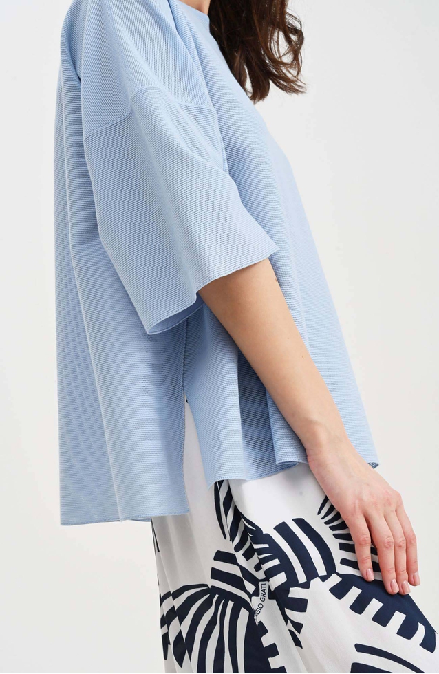 Женский голубой джемпер 4