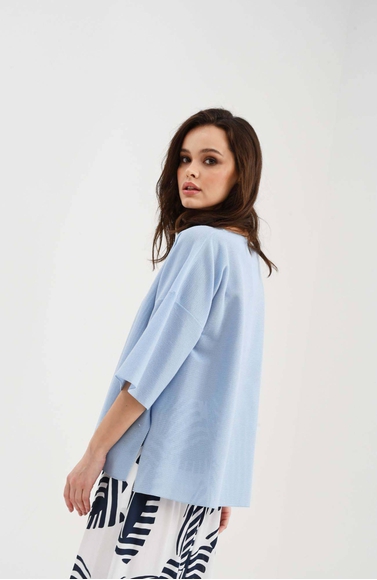 Женский голубой джемпер Giorgio Grati 048CS28 0046 купить в интернет-магазине Bestelle фото 2