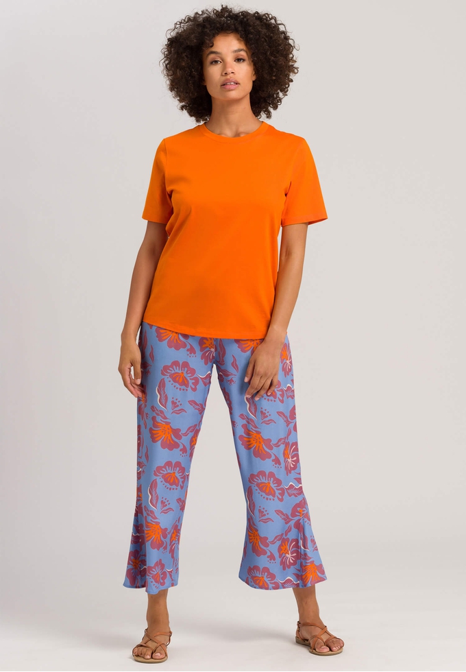 Женская оранжевая футболка из хлопка 3