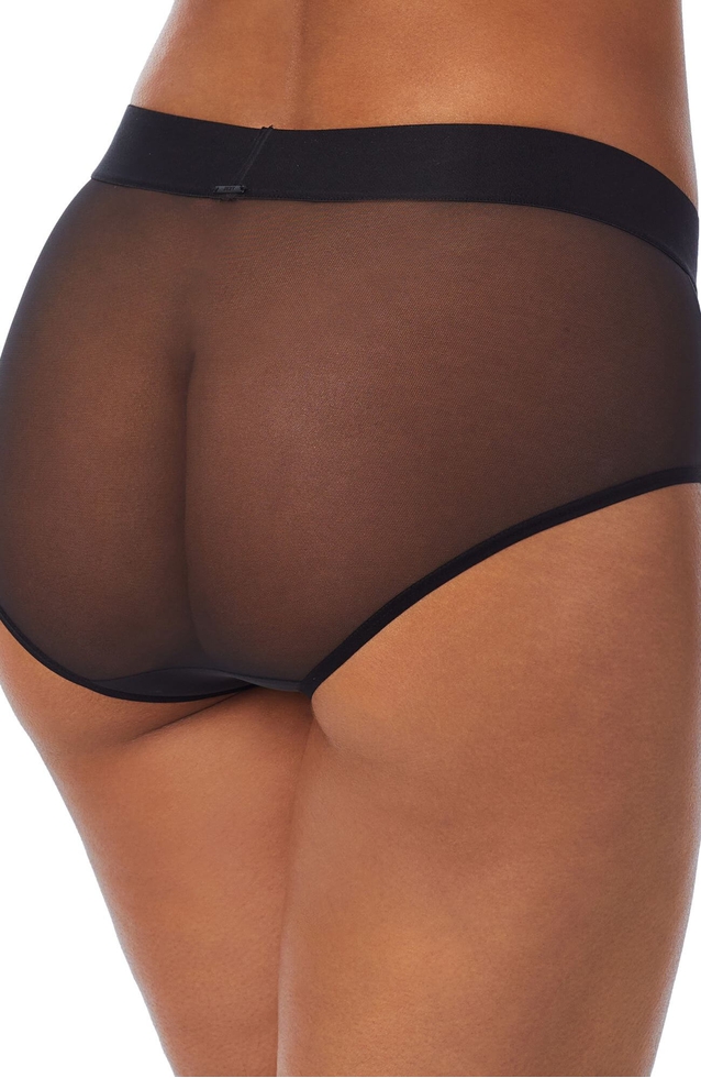 Женские черные трусы-слипы с высокой талией 2