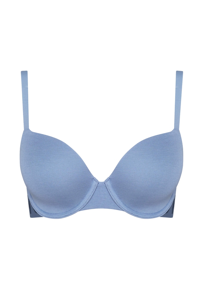 Бюстгальтер голубой с плотными чашками 5