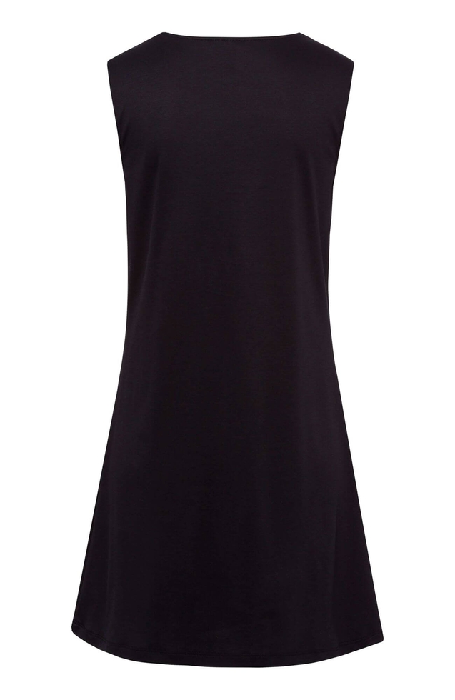 Чёрная короткая ночная сорочка 6