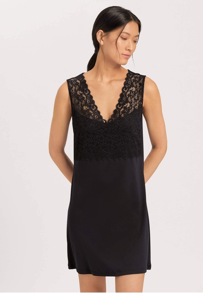 Чёрная короткая ночная сорочка Hanro 077929 купить в интернет-магазине Bestelle фото 1