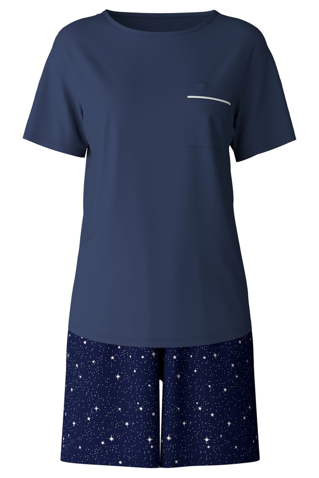  Женская хлопковая пижама с шортами  6