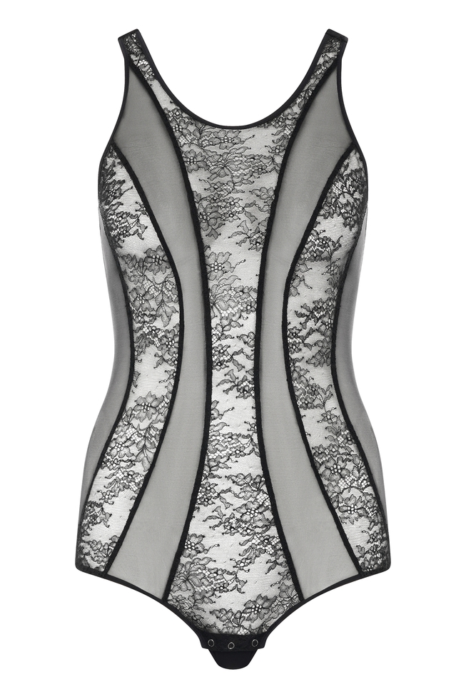 Черное кружевной боди  1