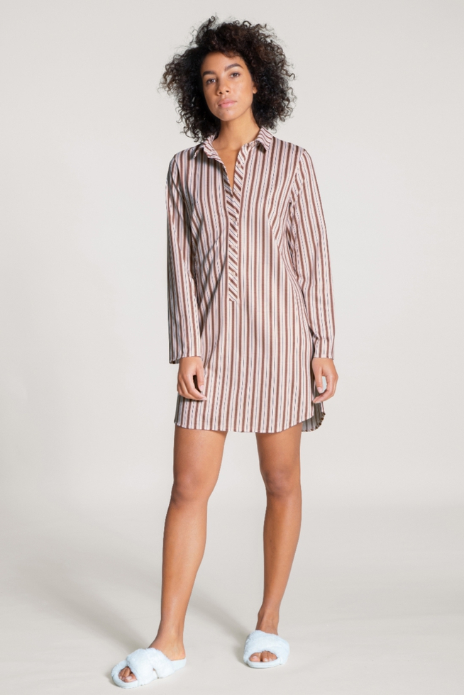 Короткая сорочка рубашка в полоску  1