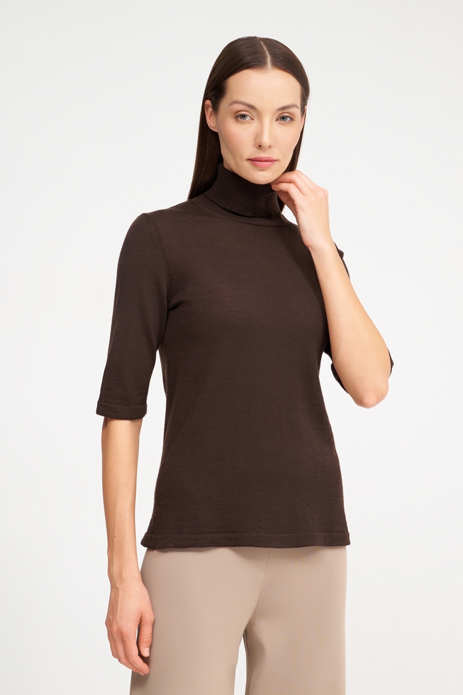 Женская коричневая водолазка  1
