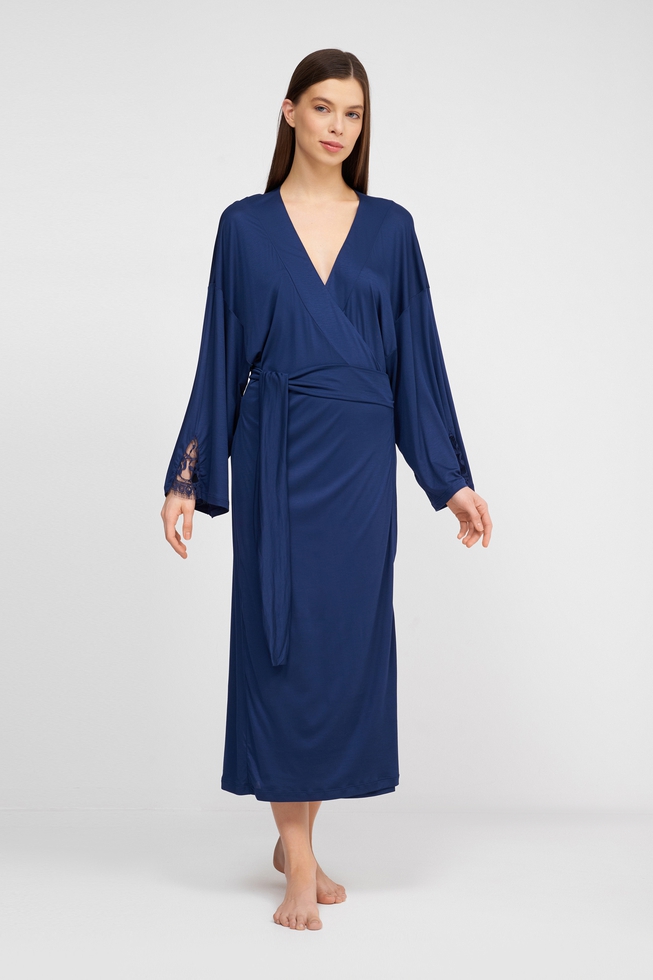 Женский синий пеньюар 1