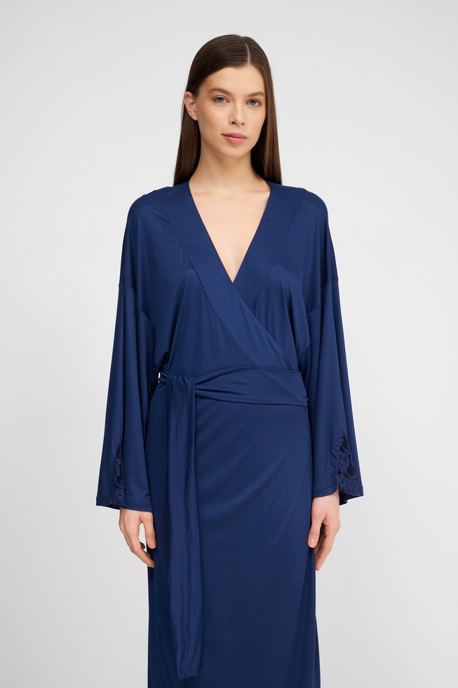 Женский синий пеньюар 3