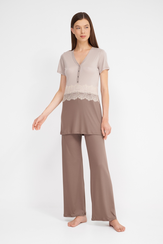 Женская пижама с брюками 1