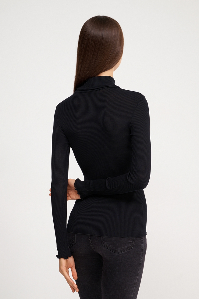 Женская чёрная водолазка  3