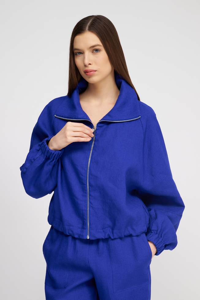 Женский синий жакет  2