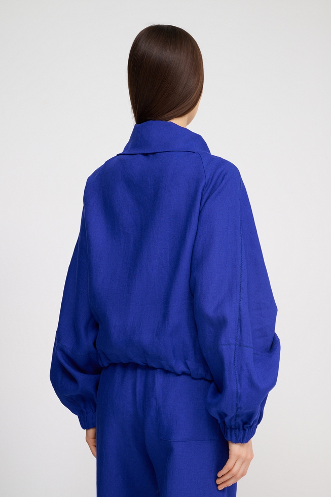 Женский синий жакет  3