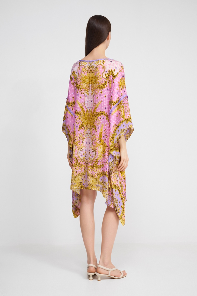 Пляжная розовая туника  3