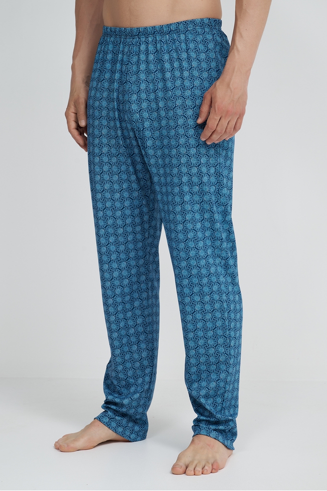 Мужская хлопковая пижама с брюками 5