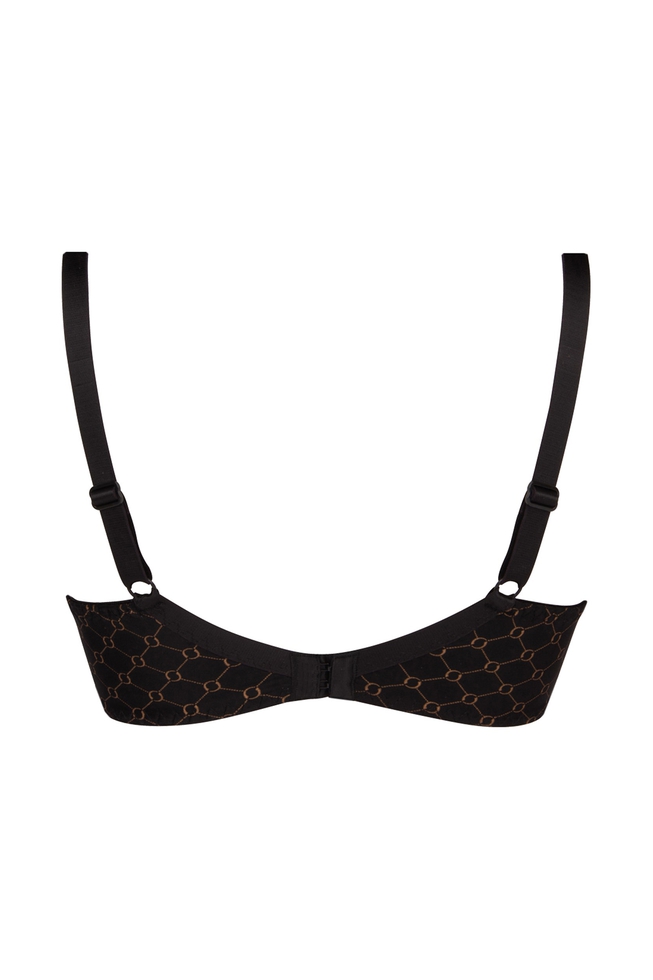 Черный бюстгальтер с плотными чашками пуш-ап 2