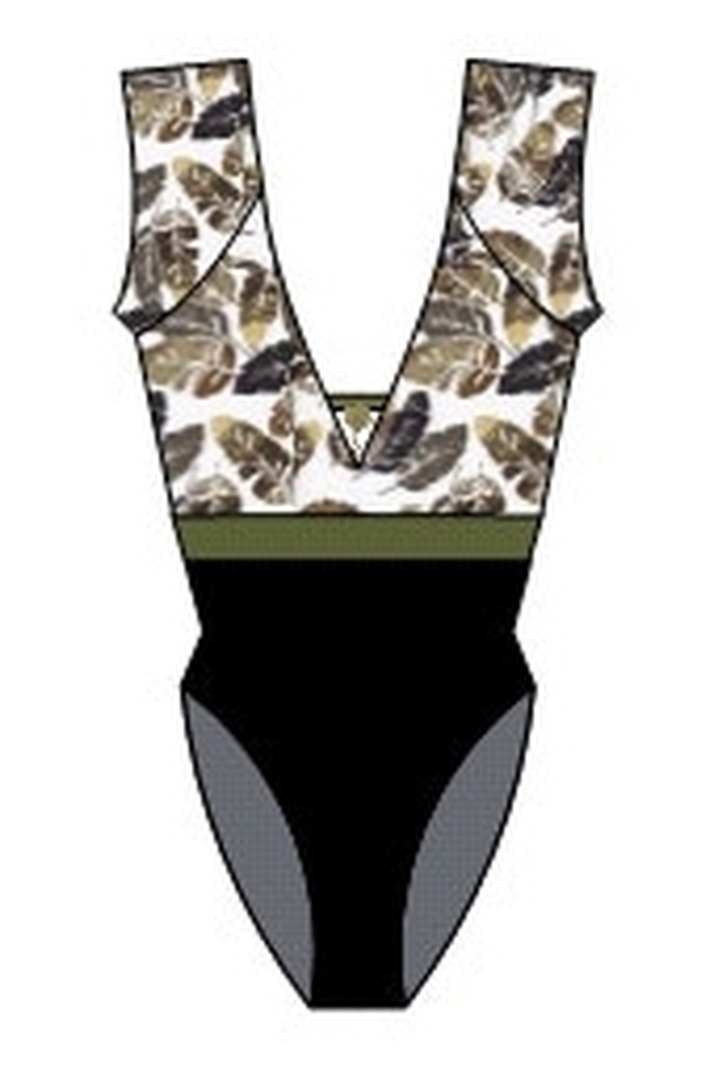 Слитный купальник с мягкими чашками 1