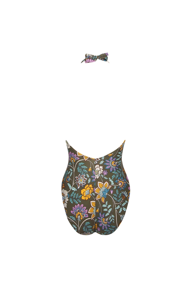 Слитный купальник-халтер с мягкими чашками без косточек 2