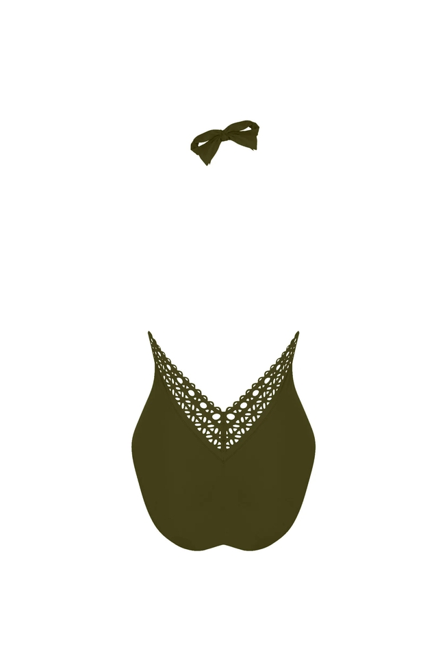 Слитный купальник-халтер с мягкими чашками 2