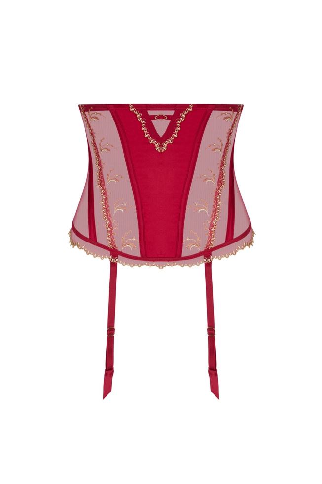  Красный пояс для чулок  1