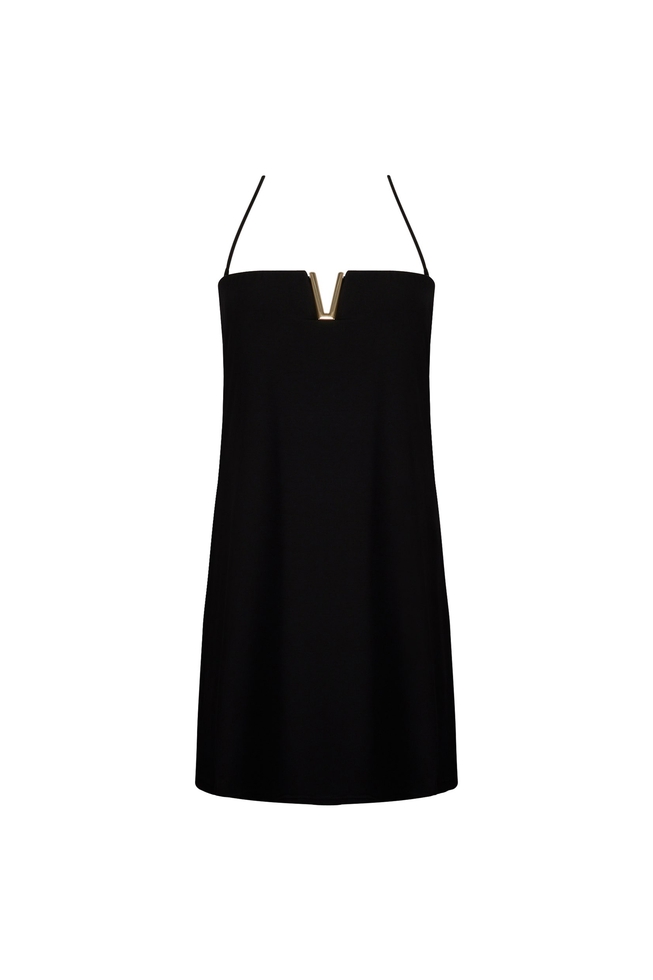 Женское черное пляжное платье 1