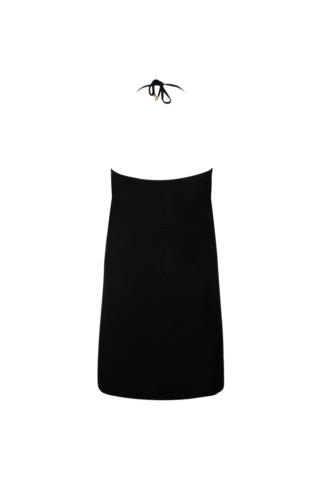 Женское черное пляжное платье 2