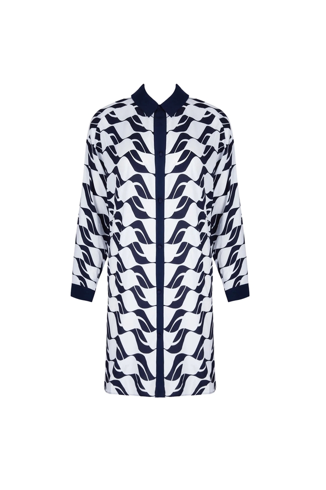 Женская пляжная блузка-рубашка 1