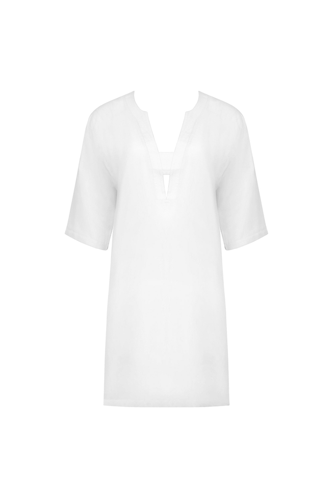  Женское белое пляжное платье миди  1