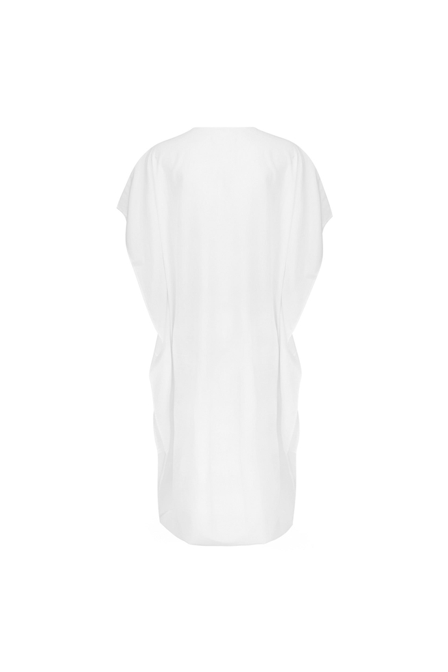  Женская длинная белая пляжная туника  2