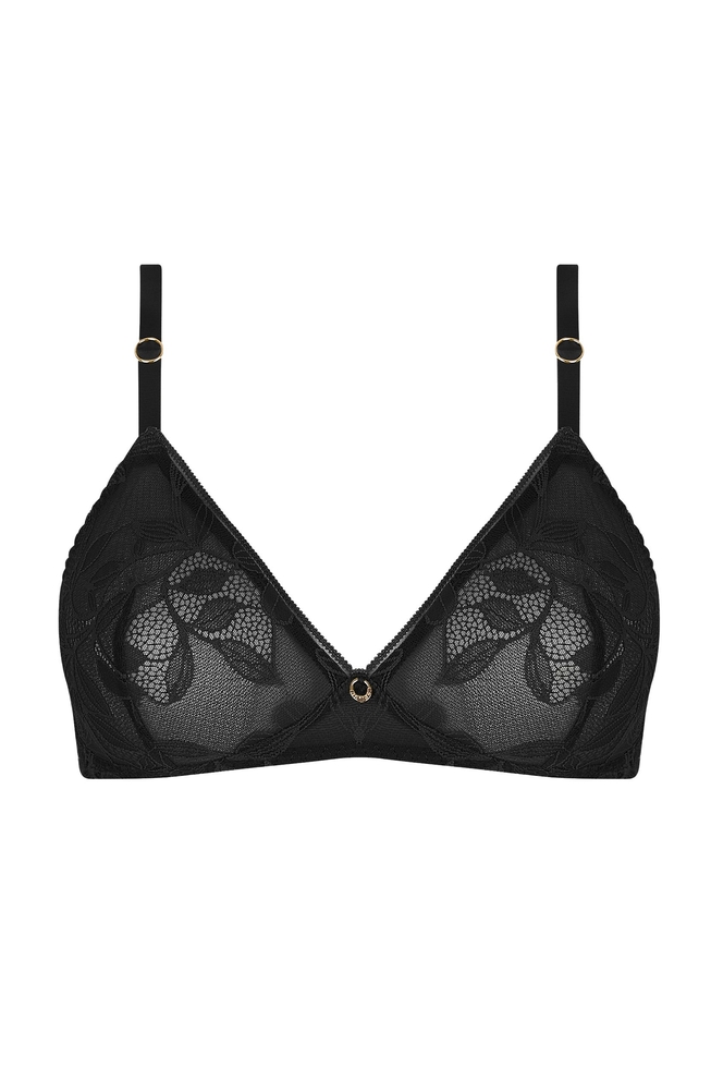 Черный бюстгальтер без косточек 1