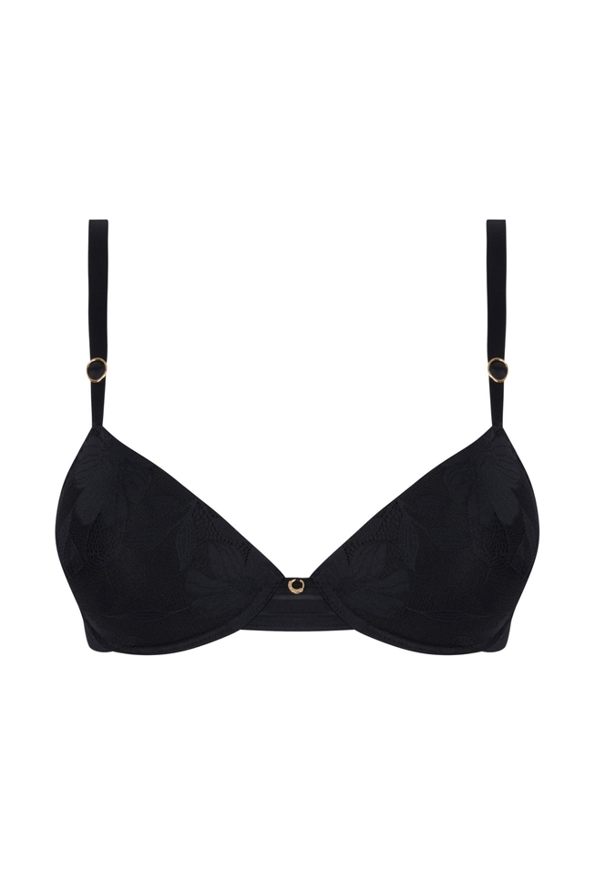Черный бюстгальтер с плотными чашками 1