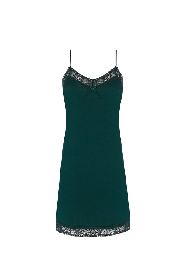  Женская короткая сорочка с кружевом  1