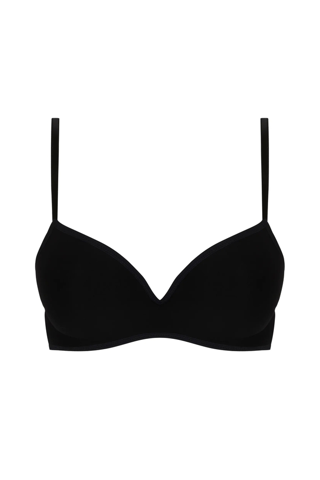Черный бюстгальтер с плотными чашками пущ-ап 1