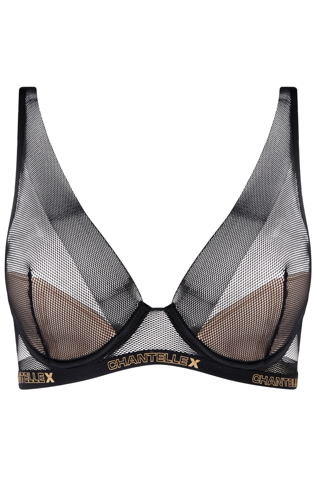 Черный бюстгальтер с плотными чашками на косточках 1