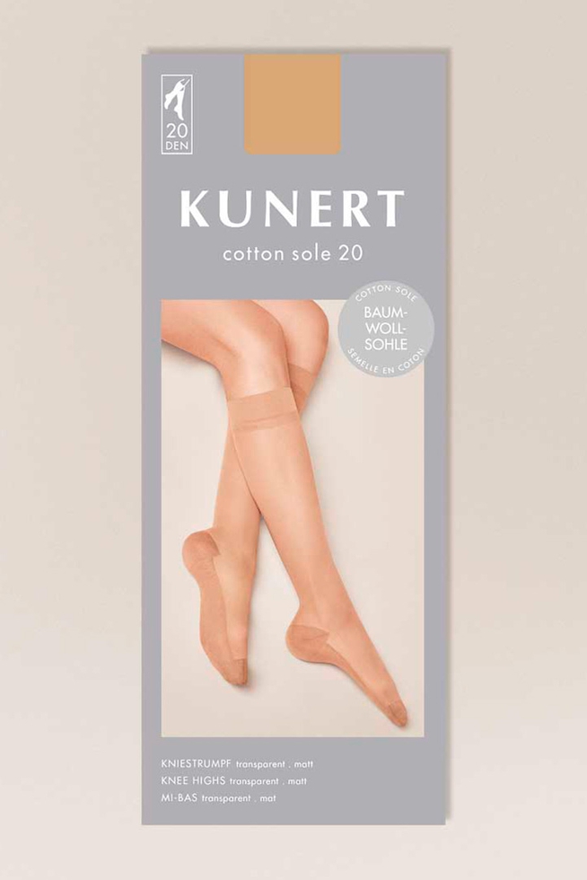 Гольфы женские бежевые Cotton Sole 20 den 2