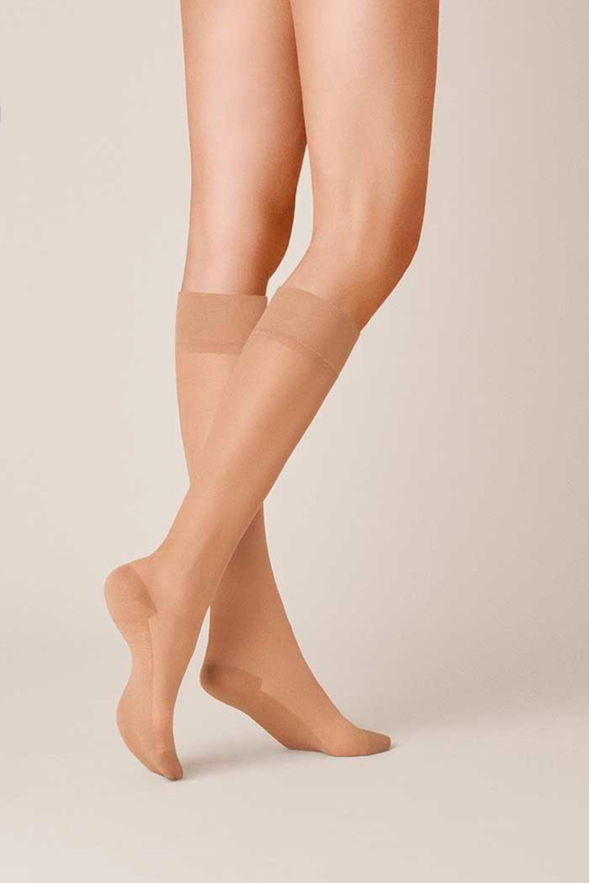 Гольфы женские бежевые Cotton Sole 20 den 1