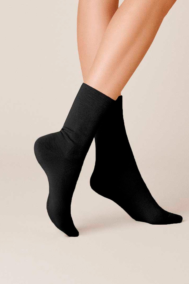 Женские чёрные шерстяные носки 2