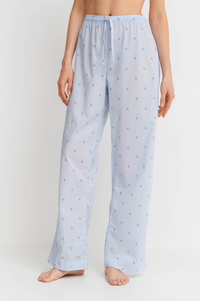  Женская хлопковая пижама с брюками  6