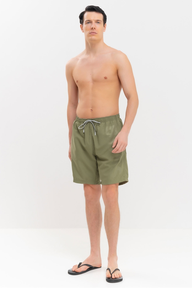 Мужские зелёные пляжные шорты 3