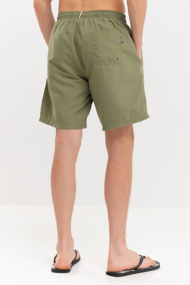 Мужские зелёные пляжные шорты 2