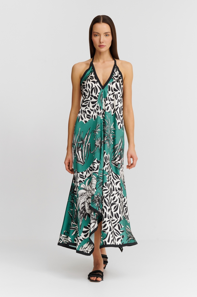 Длинное платье без рукавов 1